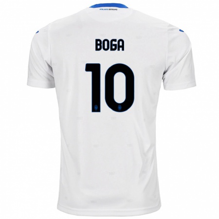 Kandiny Niño Camiseta Jeremie Boga #10 Blanco 2ª Equipación 2024/25 La Camisa Chile