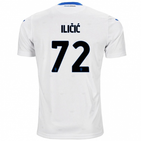 Kandiny Niño Camiseta Josip Ilicic #72 Blanco 2ª Equipación 2024/25 La Camisa Chile