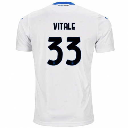 Kandiny Niño Camiseta Francesca Vitale #33 Blanco 2ª Equipación 2024/25 La Camisa Chile