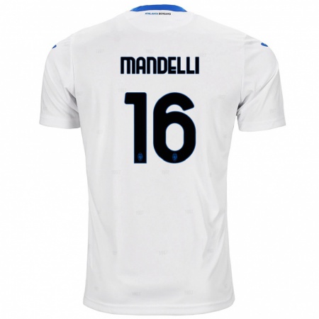 Kandiny Niño Camiseta Giulia Mandelli #16 Blanco 2ª Equipación 2024/25 La Camisa Chile