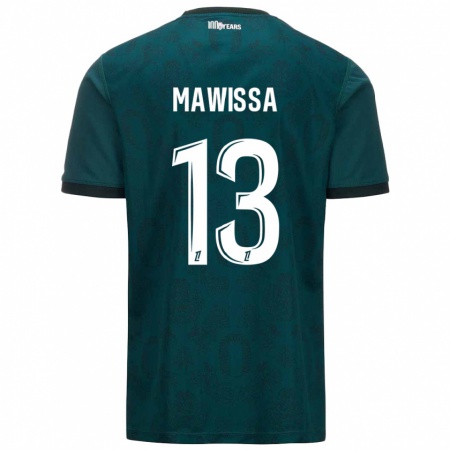 Kandiny Niño Camiseta Christian Mawissa #13 Verde Oscuro 2ª Equipación 2024/25 La Camisa Chile