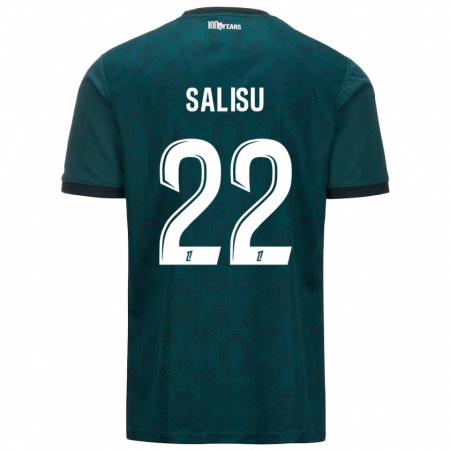 Kandiny Niño Camiseta Mohammed Salisu #22 Verde Oscuro 2ª Equipación 2024/25 La Camisa Chile