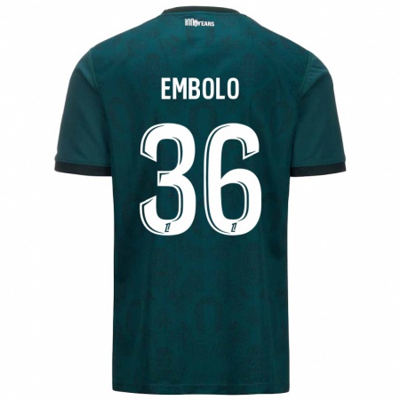 Kandiny Niño Camiseta Breel Embolo #36 Verde Oscuro 2ª Equipación 2024/25 La Camisa Chile