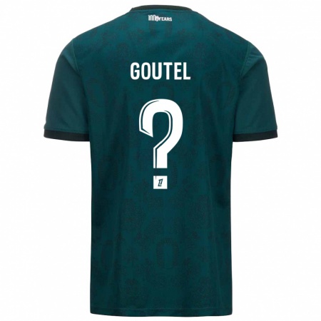 Kandiny Niño Camiseta Farid Goutel #0 Verde Oscuro 2ª Equipación 2024/25 La Camisa Chile