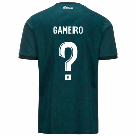 Kandiny Niño Camiseta Benoît Gameiro #0 Verde Oscuro 2ª Equipación 2024/25 La Camisa Chile