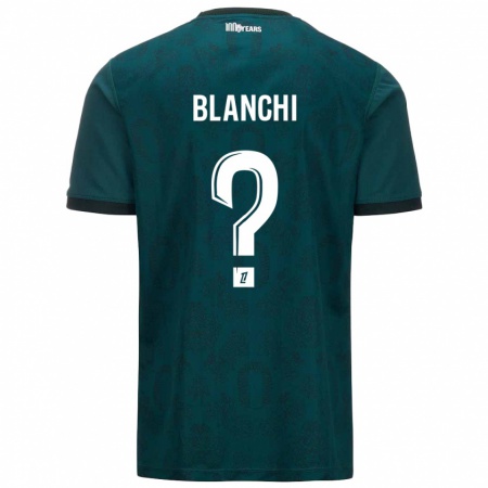 Kandiny Niño Camiseta Florian Blanchi #0 Verde Oscuro 2ª Equipación 2024/25 La Camisa Chile