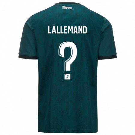 Kandiny Niño Camiseta Nassim Lallemand #0 Verde Oscuro 2ª Equipación 2024/25 La Camisa Chile