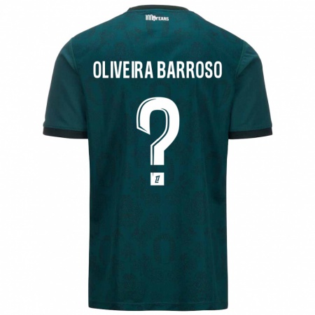 Kandiny Niño Camiseta Mickael Oliveira Barroso #0 Verde Oscuro 2ª Equipación 2024/25 La Camisa Chile