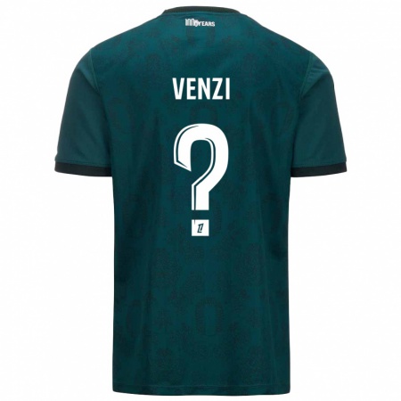 Kandiny Niño Camiseta John Venzi #0 Verde Oscuro 2ª Equipación 2024/25 La Camisa Chile