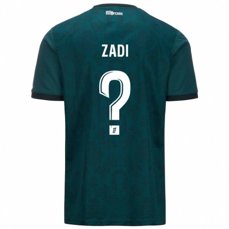 Kandiny Niño Camiseta Alain Zadi #0 Verde Oscuro 2ª Equipación 2024/25 La Camisa Chile