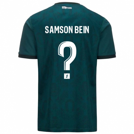 Kandiny Niño Camiseta Sirak Samson Bein #0 Verde Oscuro 2ª Equipación 2024/25 La Camisa Chile