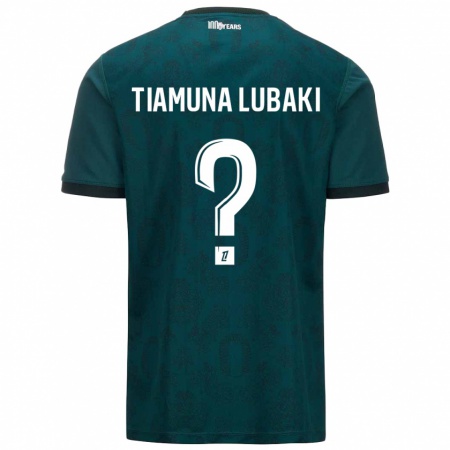 Kandiny Niño Camiseta Loïc Tiamuna Lubaki #0 Verde Oscuro 2ª Equipación 2024/25 La Camisa Chile