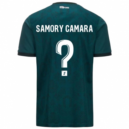 Kandiny Niño Camiseta Verges Samory Camara #0 Verde Oscuro 2ª Equipación 2024/25 La Camisa Chile