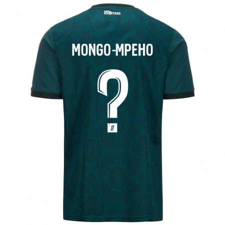 Kandiny Niño Camiseta Djordan Mongo-Mpeho #0 Verde Oscuro 2ª Equipación 2024/25 La Camisa Chile