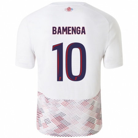 Kandiny Niño Camiseta Naomie Bamenga #10 Blanco Azul Real 2ª Equipación 2024/25 La Camisa Chile