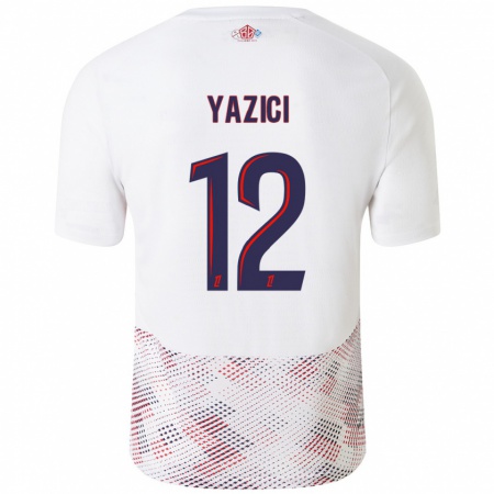 Kandiny Niño Camiseta Yusuf Yazici #12 Blanco Azul Real 2ª Equipación 2024/25 La Camisa Chile