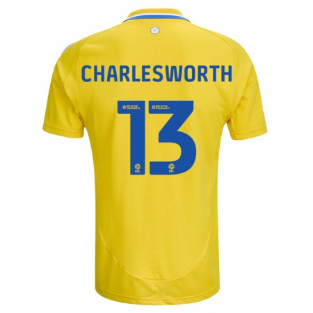 Kandiny Niño Camiseta Millie Robshaw-Charlesworth #13 Amarillo Azul 2ª Equipación 2024/25 La Camisa Chile