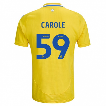 Kandiny Niño Camiseta Keenan Carole #59 Amarillo Azul 2ª Equipación 2024/25 La Camisa Chile