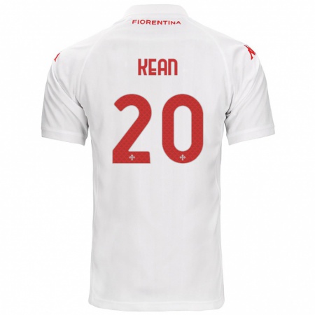 Kandiny Niño Camiseta Moise Kean #20 Blanco 2ª Equipación 2024/25 La Camisa Chile