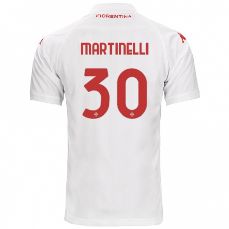 Kandiny Niño Camiseta Tommaso Martinelli #30 Blanco 2ª Equipación 2024/25 La Camisa Chile