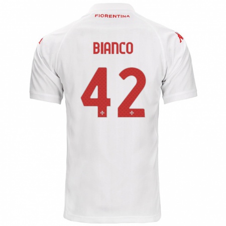 Kandiny Niño Camiseta Alessandro Bianco #42 Blanco 2ª Equipación 2024/25 La Camisa Chile