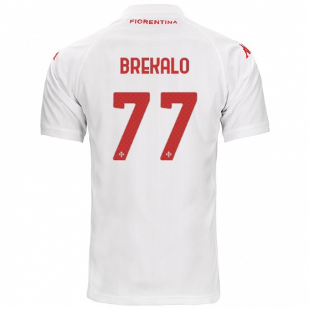 Kandiny Niño Camiseta Josip Brekalo #77 Blanco 2ª Equipación 2024/25 La Camisa Chile