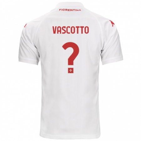 Kandiny Niño Camiseta Edoardo Vascotto #0 Blanco 2ª Equipación 2024/25 La Camisa Chile