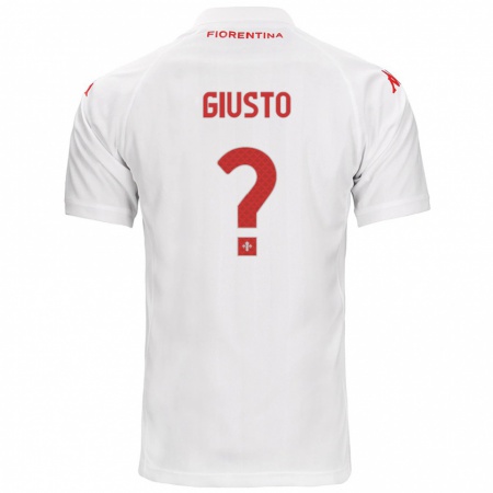 Kandiny Niño Camiseta Gabriele Giusto #0 Blanco 2ª Equipación 2024/25 La Camisa Chile