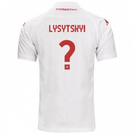 Kandiny Niño Camiseta Andriy Lysytskyi #0 Blanco 2ª Equipación 2024/25 La Camisa Chile