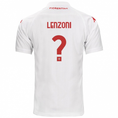 Kandiny Niño Camiseta Samuele Lenzoni #0 Blanco 2ª Equipación 2024/25 La Camisa Chile