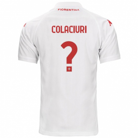 Kandiny Niño Camiseta Gabriele Colaciuri #0 Blanco 2ª Equipación 2024/25 La Camisa Chile