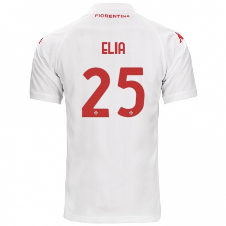 Kandiny Niño Camiseta Mirko Elia #25 Blanco 2ª Equipación 2024/25 La Camisa Chile