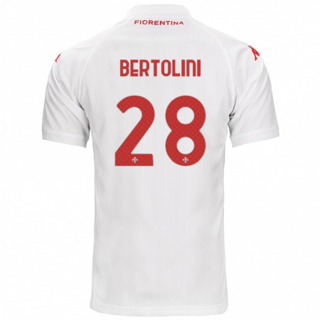 Kandiny Niño Camiseta Gabriele Bertolini #28 Blanco 2ª Equipación 2024/25 La Camisa Chile