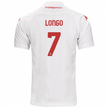 Kandiny Niño Camiseta Miriam Longo #7 Blanco 2ª Equipación 2024/25 La Camisa Chile