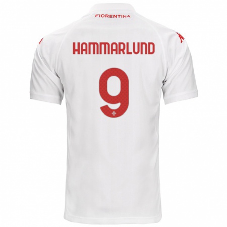 Kandiny Niño Camiseta Pauline Hammarlund #9 Blanco 2ª Equipación 2024/25 La Camisa Chile