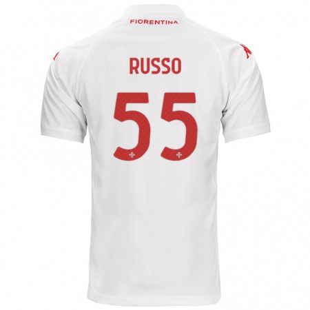 Kandiny Niño Camiseta Federica Russo #55 Blanco 2ª Equipación 2024/25 La Camisa Chile