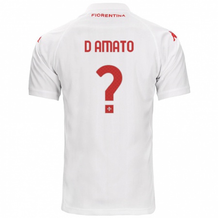 Kandiny Niño Camiseta Gabriele D'amato #0 Blanco 2ª Equipación 2024/25 La Camisa Chile