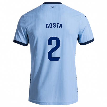 Kandiny Niño Camiseta Logan Costa #2 Azul Cielo 2ª Equipación 2024/25 La Camisa Chile