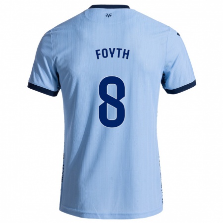 Kandiny Niño Camiseta Juan Foyth #8 Azul Cielo 2ª Equipación 2024/25 La Camisa Chile