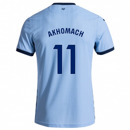 Kandiny Niño Camiseta Ilias Akhomach #11 Azul Cielo 2ª Equipación 2024/25 La Camisa Chile