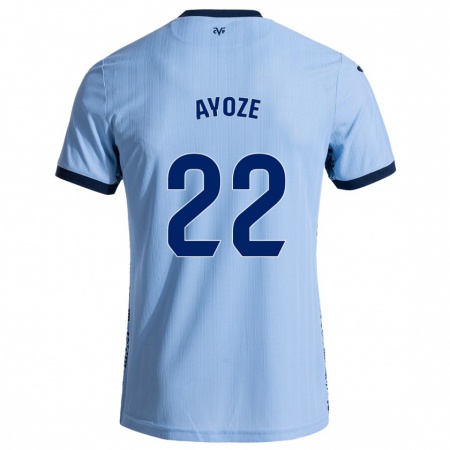 Kandiny Niño Camiseta Ayoze Pérez #22 Azul Cielo 2ª Equipación 2024/25 La Camisa Chile