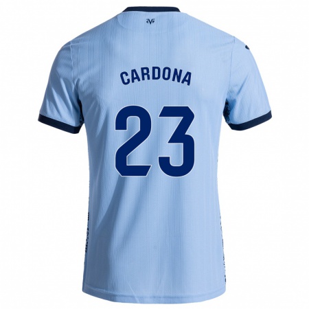 Kandiny Niño Camiseta Sergi Cardona #23 Azul Cielo 2ª Equipación 2024/25 La Camisa Chile