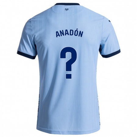 Kandiny Niño Camiseta Guillermo Anadón #0 Azul Cielo 2ª Equipación 2024/25 La Camisa Chile