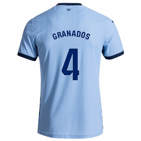 Kandiny Niño Camiseta Carlos Granados #4 Azul Cielo 2ª Equipación 2024/25 La Camisa Chile