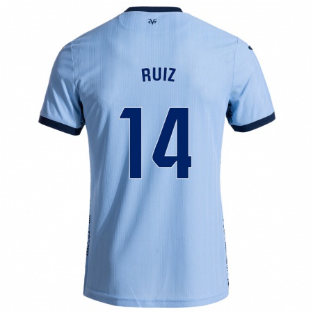 Kandiny Niño Camiseta Adri Ruiz #14 Azul Cielo 2ª Equipación 2024/25 La Camisa Chile