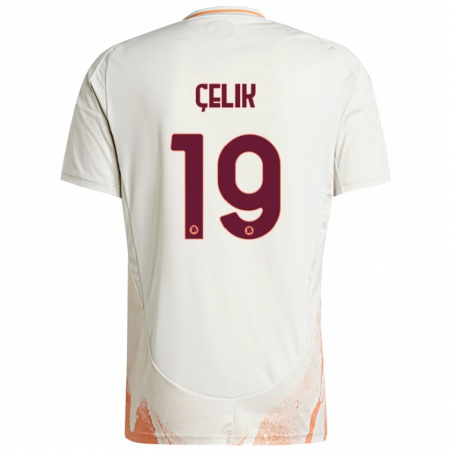 Kandiny Niño Camiseta Zeki Çelik #19 Crema Blanco Naranja 2ª Equipación 2024/25 La Camisa Chile