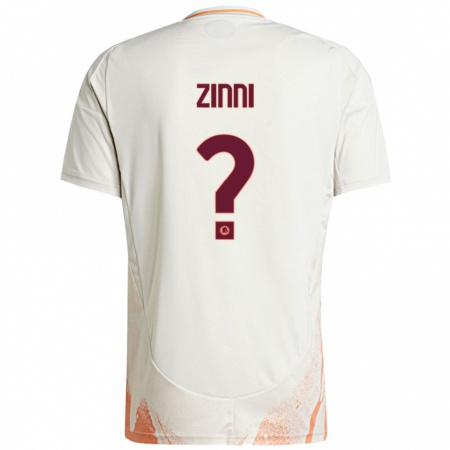 Kandiny Niño Camiseta Raul Zinni #0 Crema Blanco Naranja 2ª Equipación 2024/25 La Camisa Chile