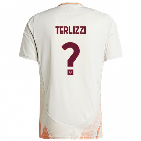 Kandiny Niño Camiseta Federico Terlizzi #0 Crema Blanco Naranja 2ª Equipación 2024/25 La Camisa Chile