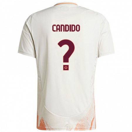 Kandiny Niño Camiseta Gabriele Candido #0 Crema Blanco Naranja 2ª Equipación 2024/25 La Camisa Chile