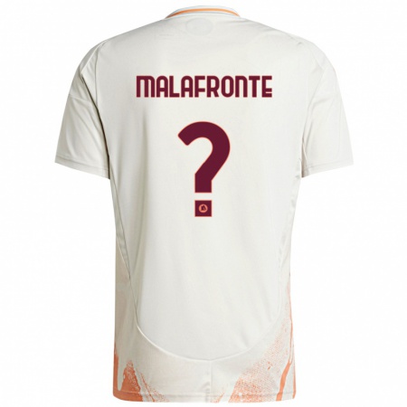 Kandiny Niño Camiseta Matteo Malafronte #0 Crema Blanco Naranja 2ª Equipación 2024/25 La Camisa Chile